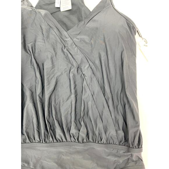 Calvin Klein BLACK Blouson One-Piece Swimsuit US 4 NWT $108 - Picture 4 of 6